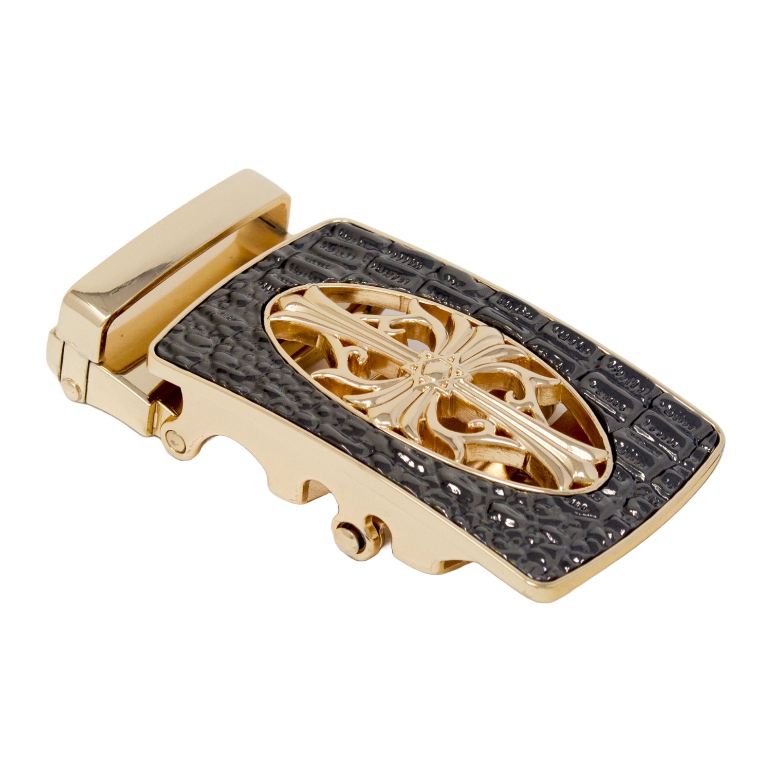 QHA Mens Automatic Sliding Belt Buckle Replacement for Ratchet Leather Belt A77