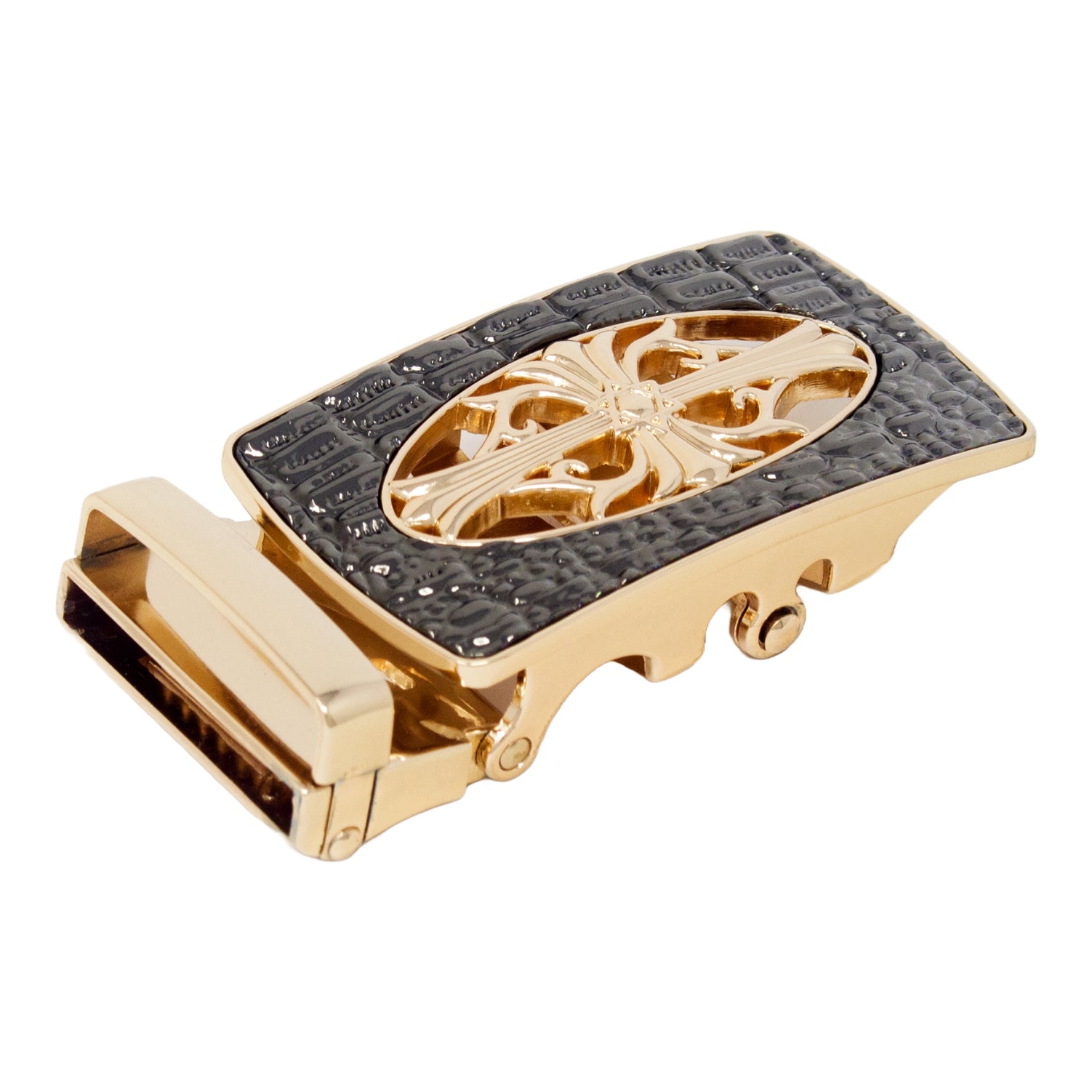 QHA Mens Automatic Sliding Belt Buckle Replacement for Ratchet Leather Belt A77
