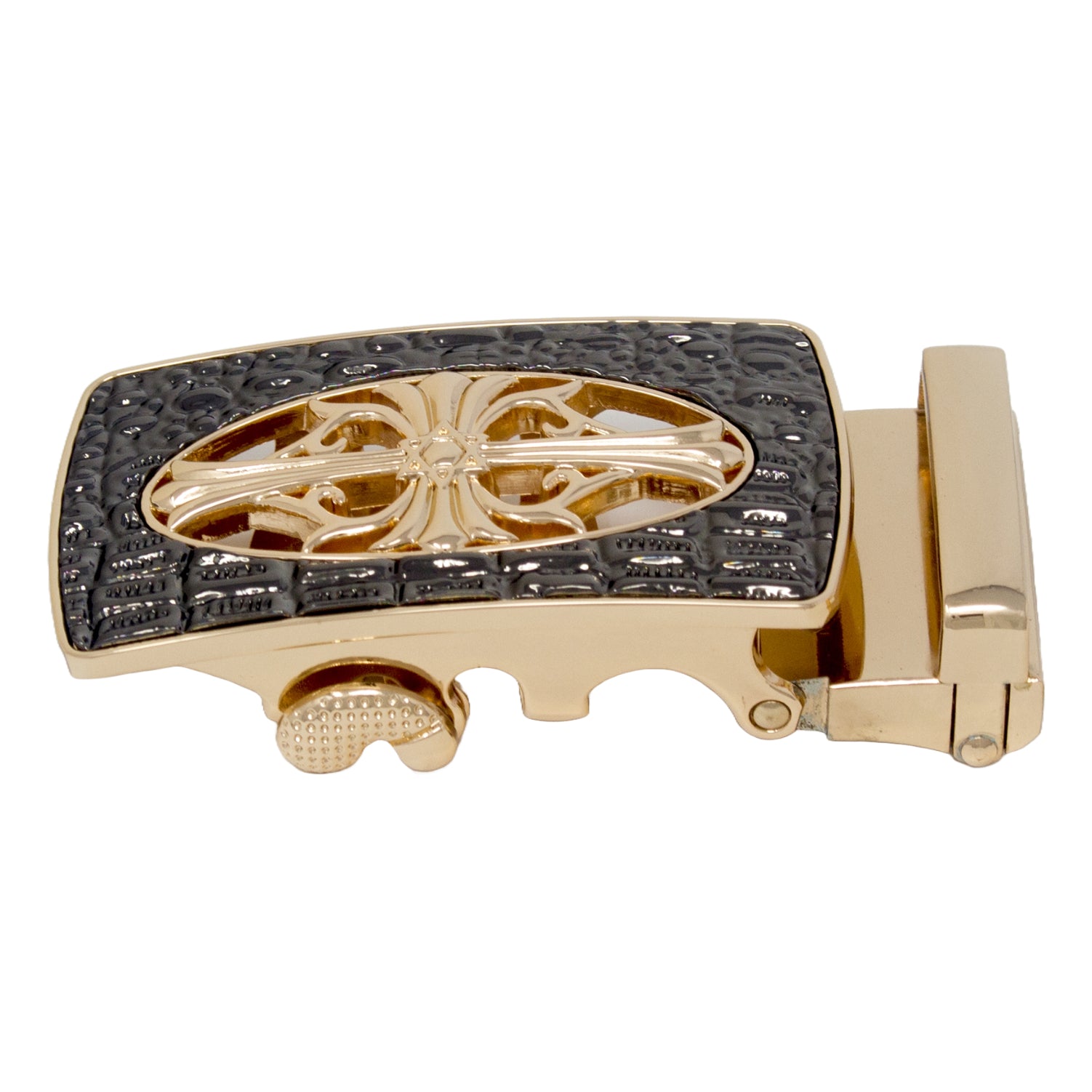 QHA Mens Automatic Sliding Belt Buckle Replacement for Ratchet Leather Belt A77