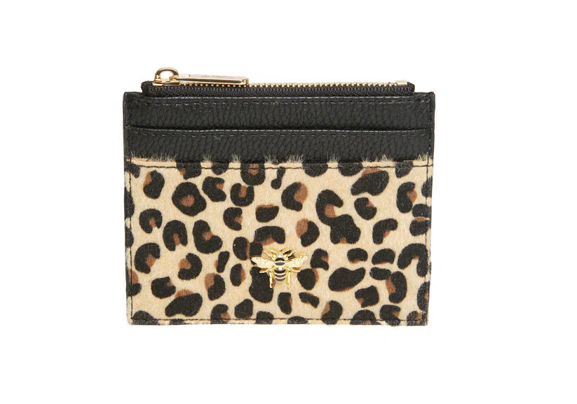 Alice Wheeler Barbican Purse – Stylish Card & Coin Holder (Leopard / Black)