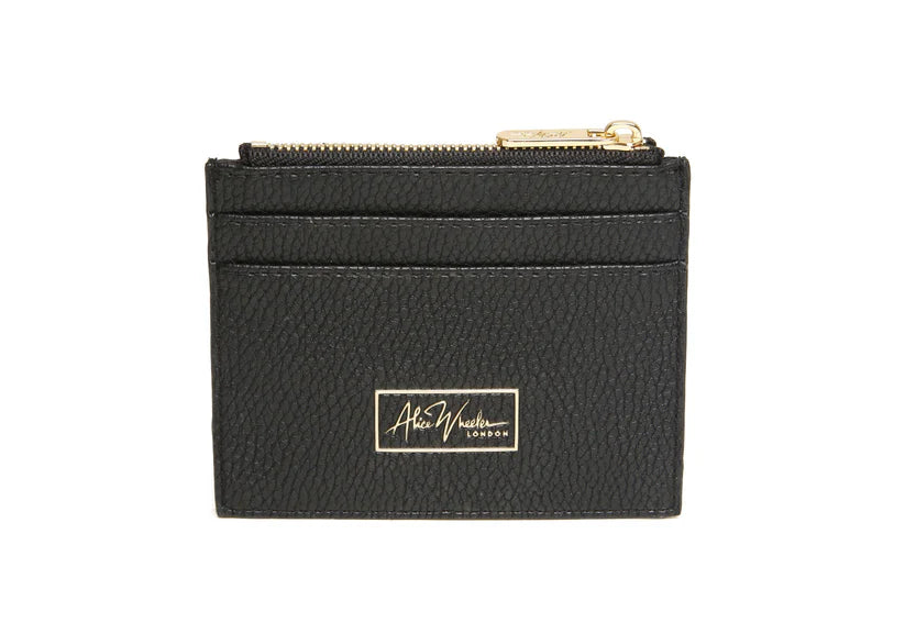 Alice Wheeler Barbican Purse – Stylish Card & Coin Holder (Leopard / Black)
