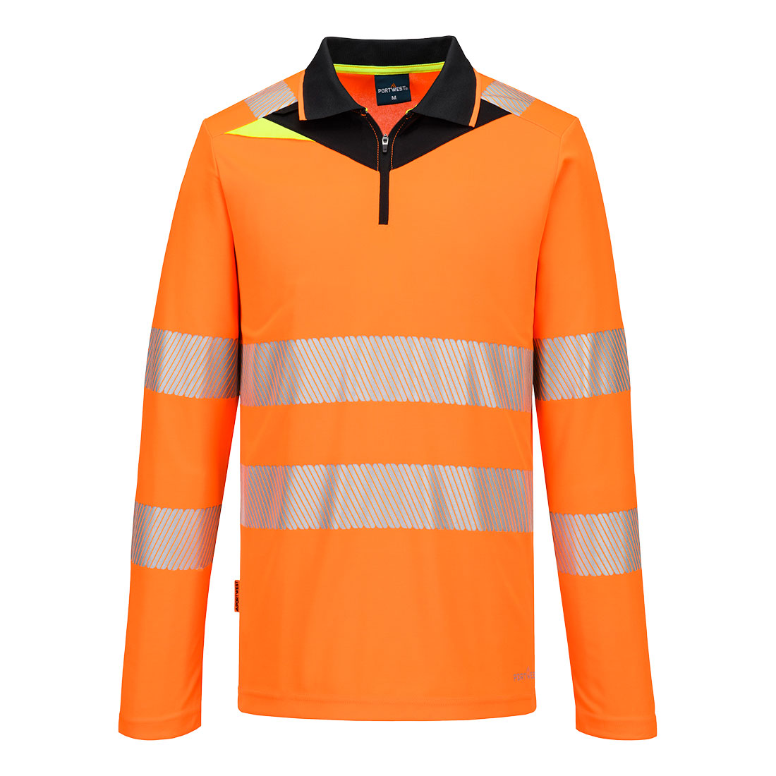 Portwest DX4 Hi-Vis Zip Polo Shirt L/S