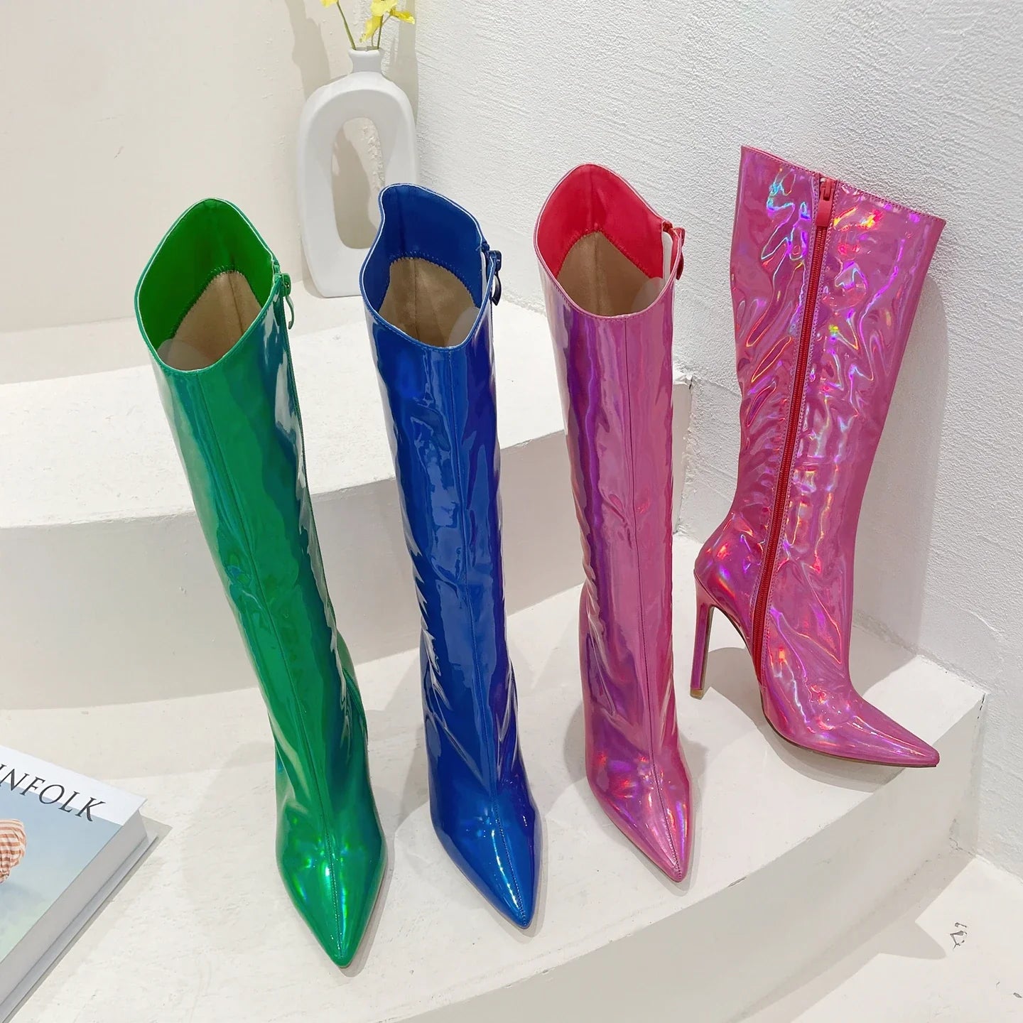 Women’s Pointed Toe High-Heeled Boots