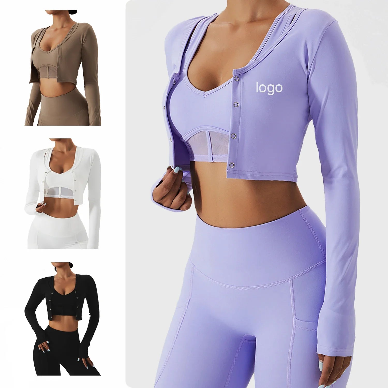 Casual Neno Matching Gym Fitness Sets 2 Piece Outfits Clothing Women Two Piece