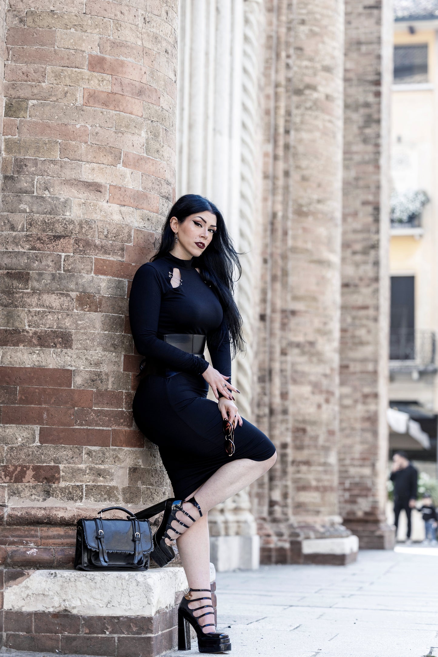 Necessary Evil Nyx Goth Midi Dress - Sizes 8 & 18 Left Only!