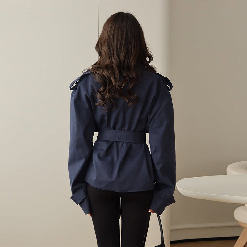 Fashion Waist-Controlled Long-Sleeved Coat