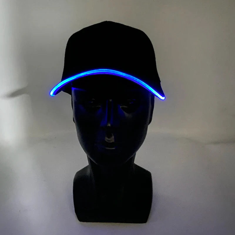 LED Light-Up Baseball Cap – Adjustable Glowing Hat for Parties, Night Runs & More!