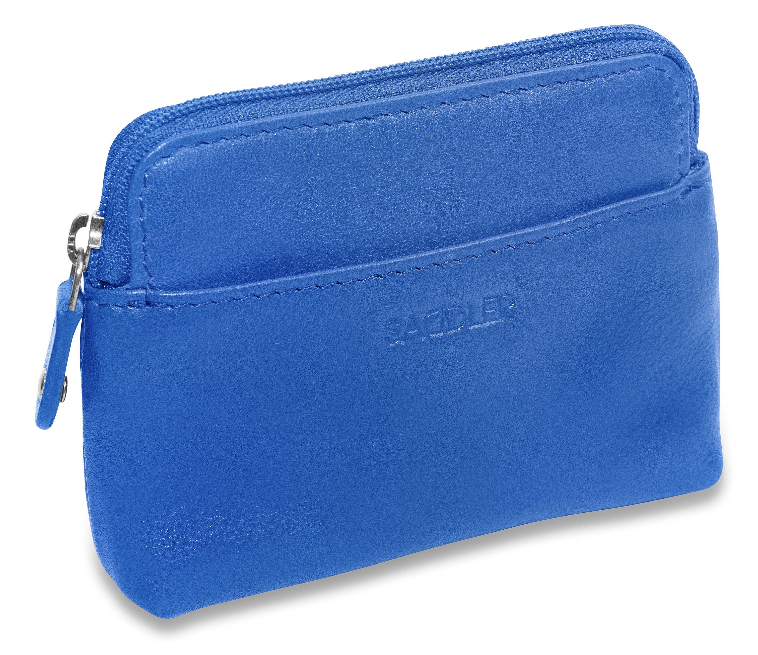 Compact Leather Zip-Top Purse "Pia" – Handmade by Saddler | RFID Protected & Gift Boxed | Multi-Functional Card, Coin & Key Holder