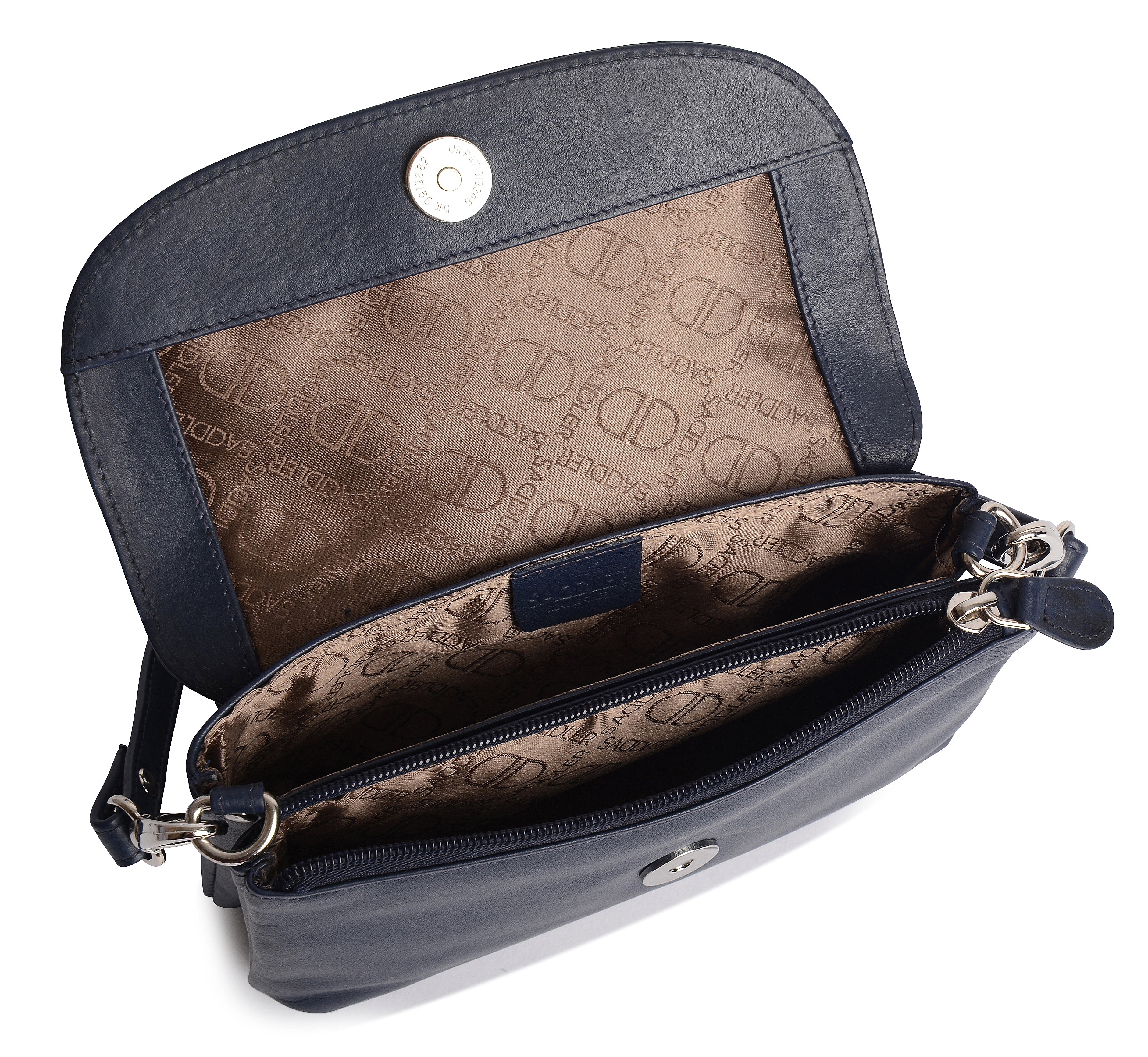 SADDLER Audrey Compact Leather Crossbody Bag & Clutch – Versatile & Stylish - Gift Boxed