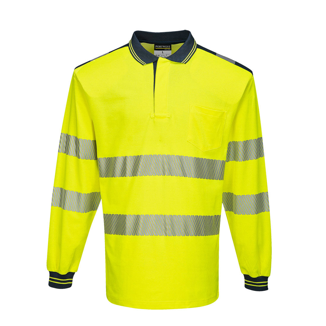 Portwest PW3 Hi-Vis Cotton Comfort Polo Shirt L/S