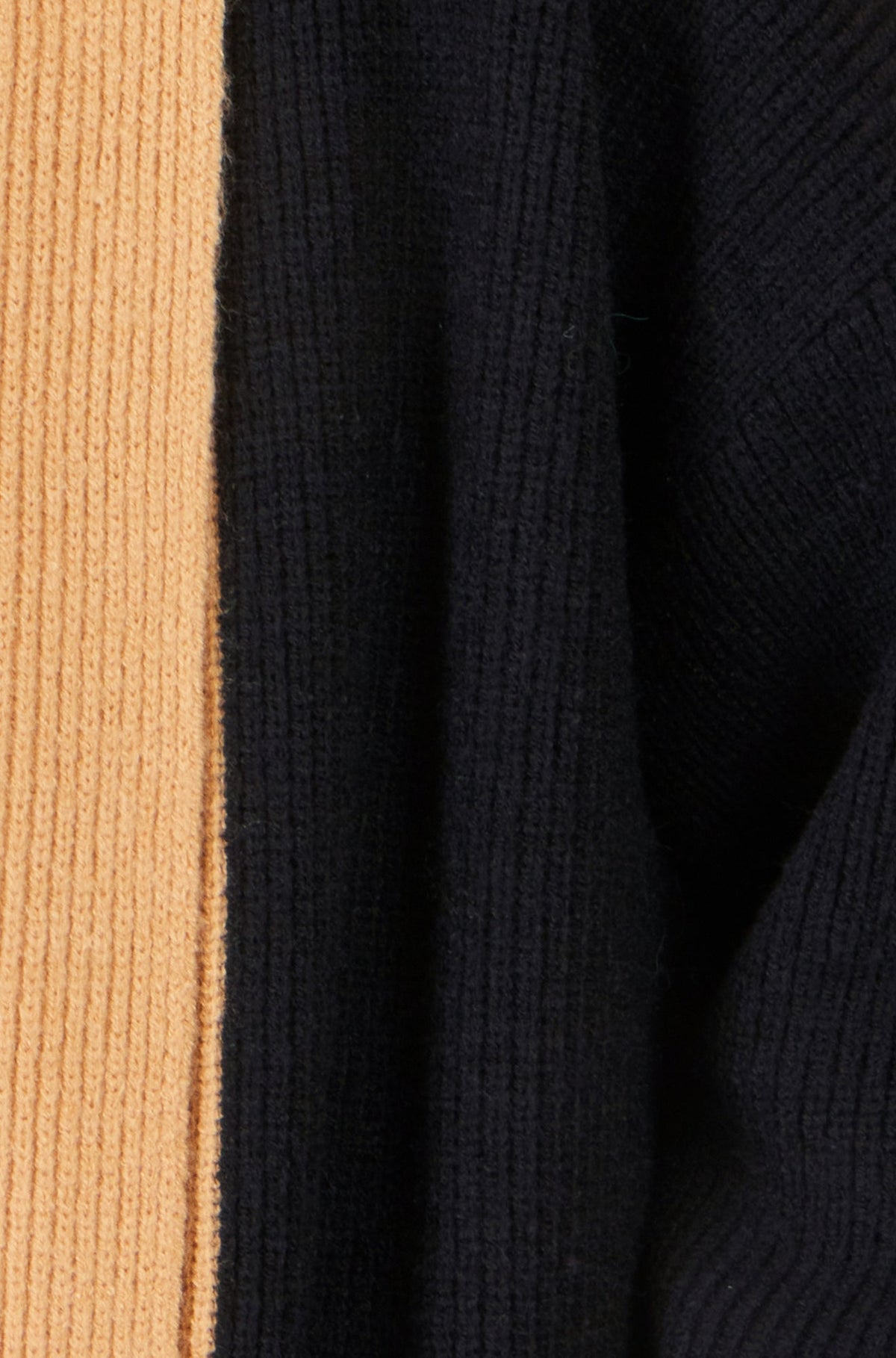 Yumi Black Longline Open-Front Cardigan with Contrast Border