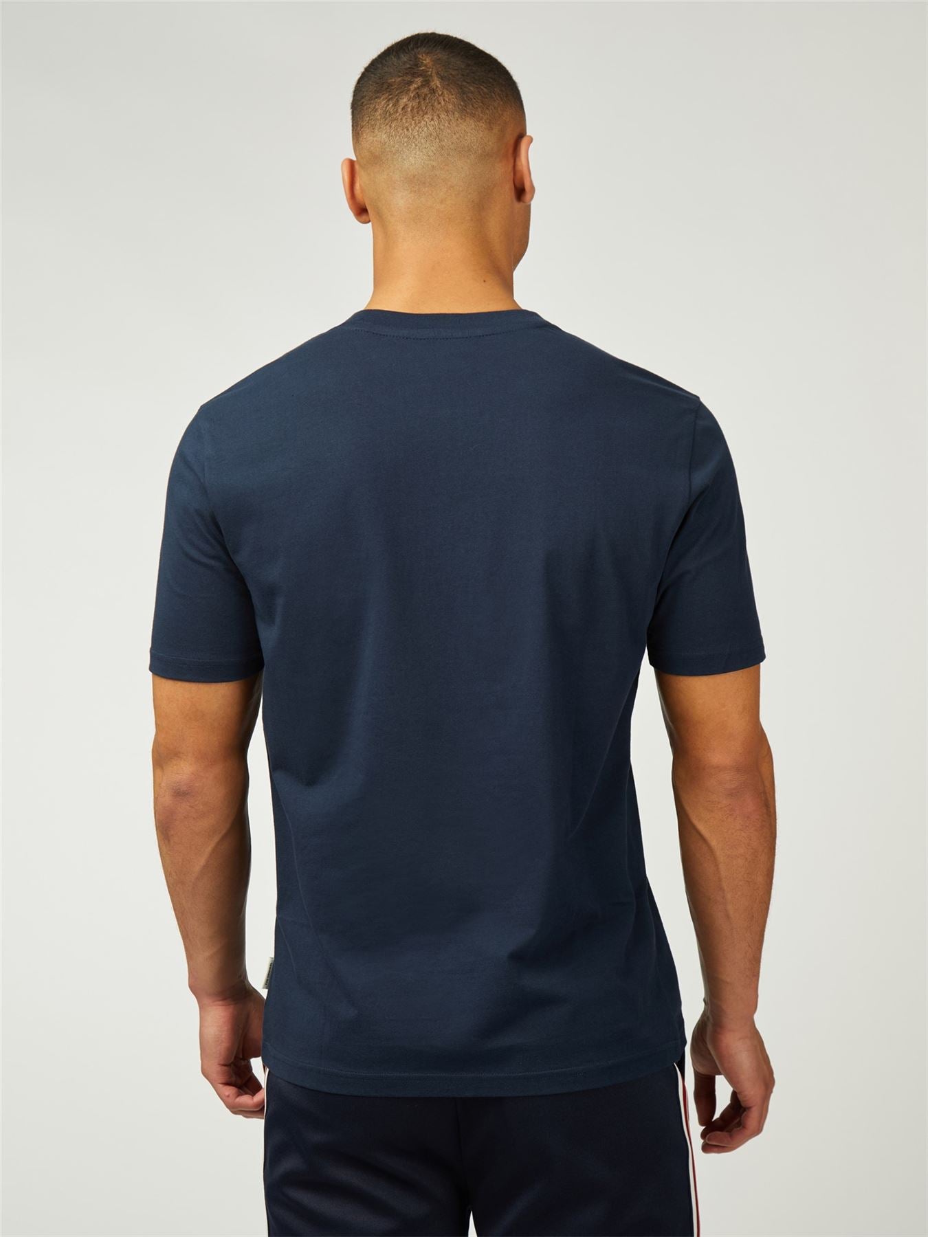 Ben Sherman Big Size Core Stripe Short Sleeve T-Shirt For Men in Dark Navy, 2XL-5XL