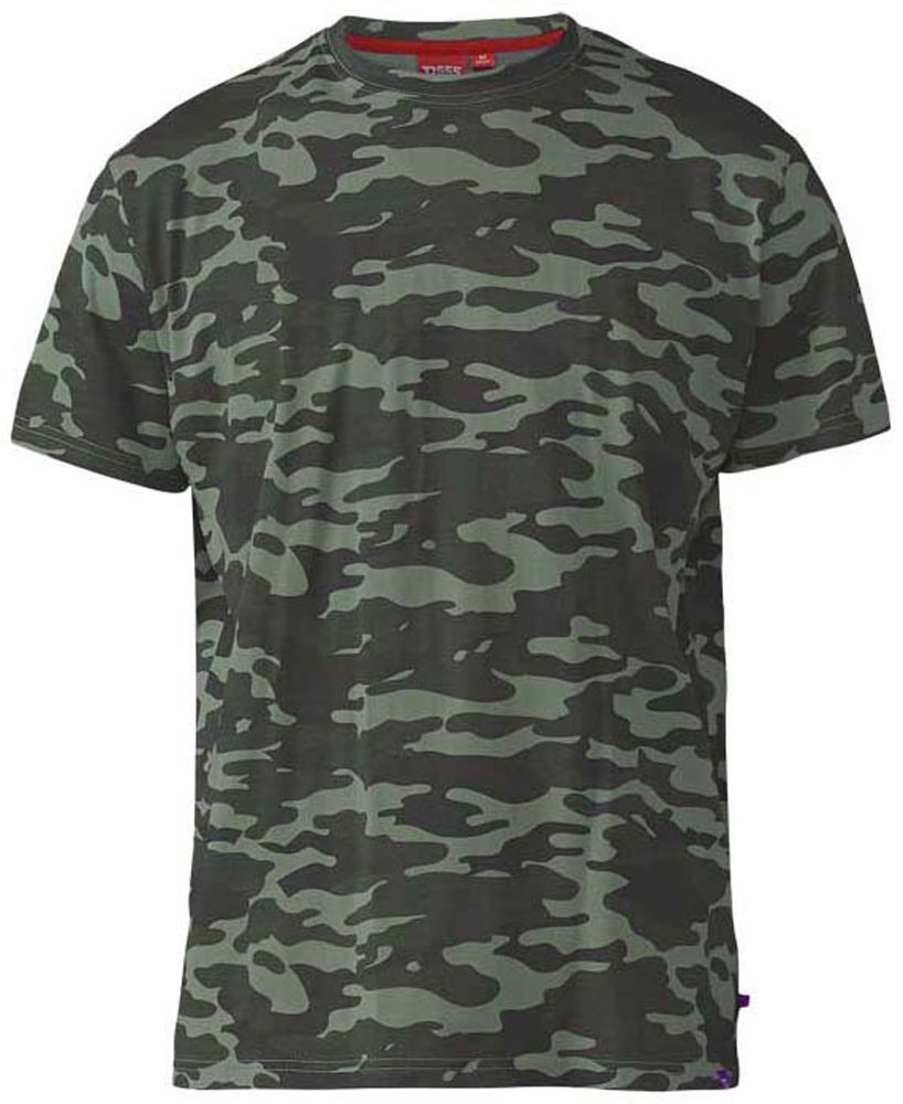 D555 Men's Exta Tall Gaston Camouflage Print T-Shirt (T16427) MT-4XLT, 2 Colours
