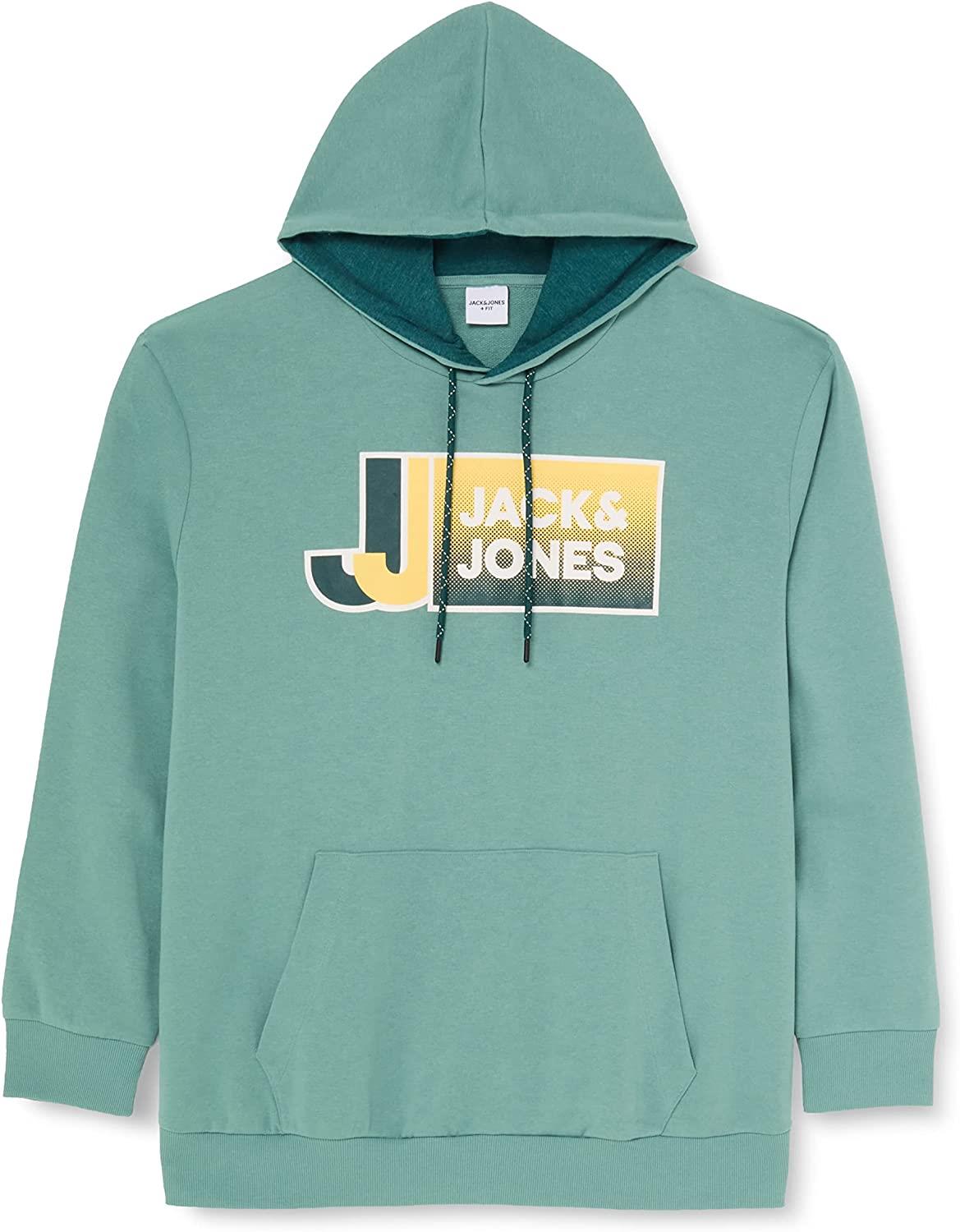 Jack & Jones Pull Over Hooded Top Sweatshirt in Sizes 1XL TO 6XL
