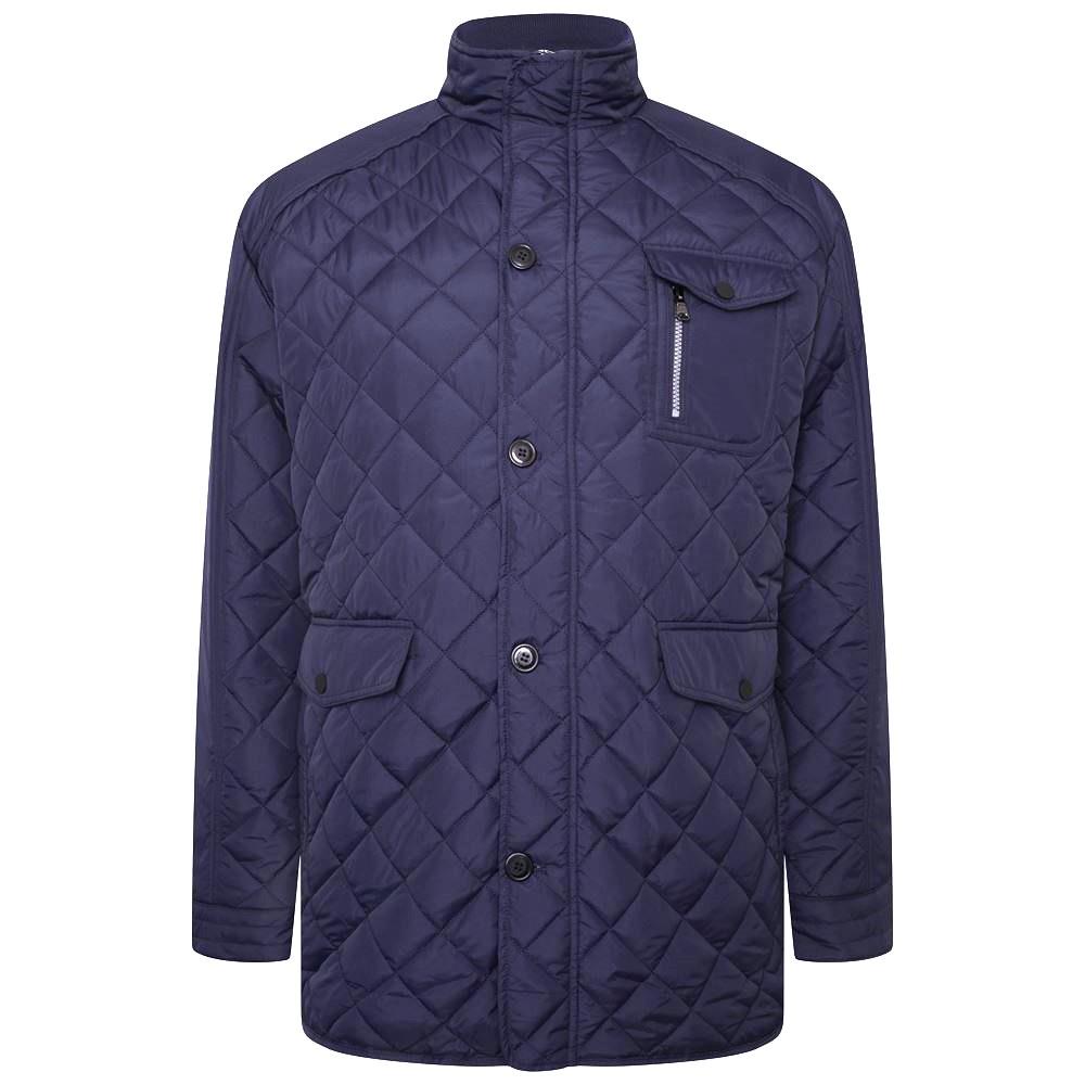 KAM Heritage Quilted Coat For Men in Navy, 2XL-8XL