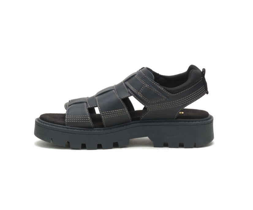 Cat Men's Modern And Smart Rigor Cement Construction And Coated Suede Rugged Sandal (P110618) UK 7-12, Black