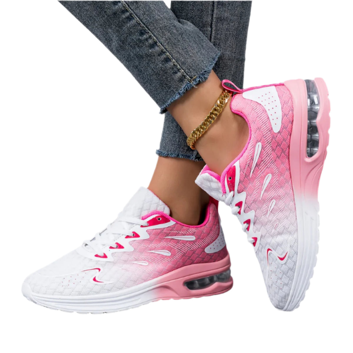 Women's Breathable Mesh Running Cushioned Sneakers