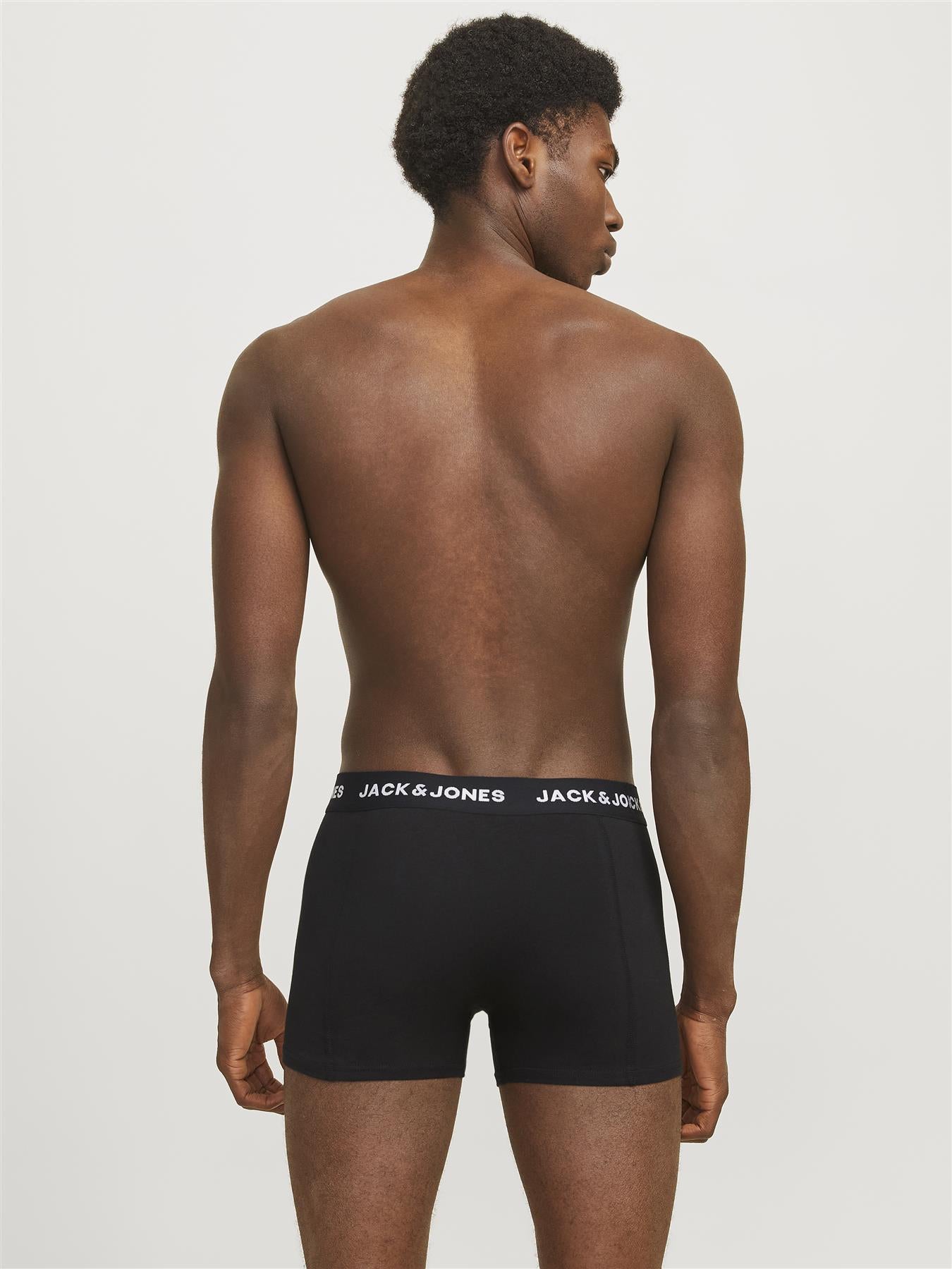 Jack & Jones Trunks 3 Pack For Men in Black (JACANTHONY) in Black, M-XL