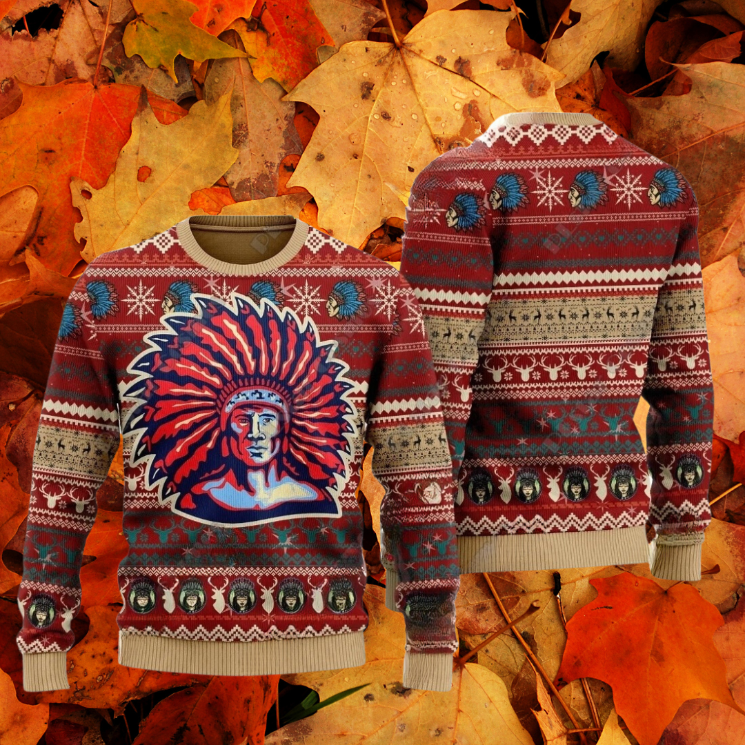 Native Indian Wolf Feather Dream Catcher Art Design Unisex Ugly Sweater (Short to Plus-Size) selection