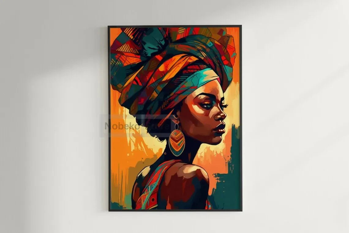 African Ethnic Portrait Wall Art