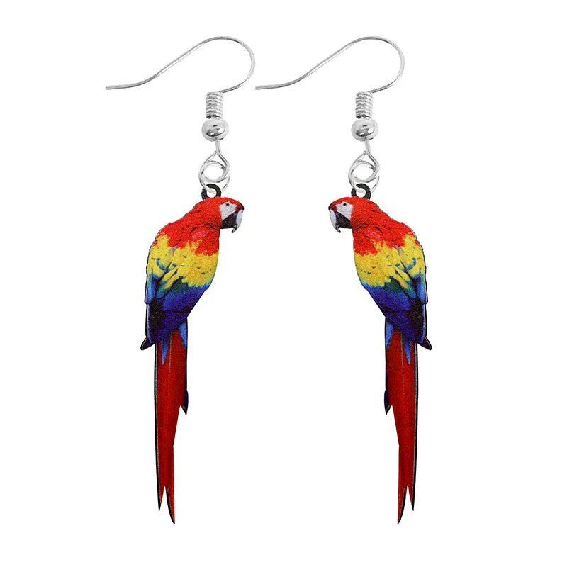 Animal-Themed Dangle Drop Earrings – Rabbit, Parrot, Bird, Frog, Butterfly & Other Animal Designs