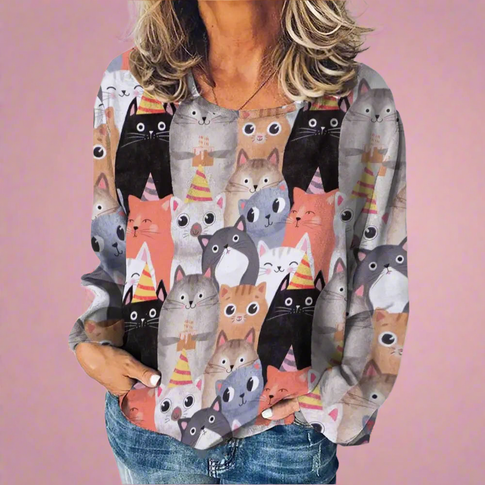 Stylish Cat Patchwork Unisex Sweatshirt (Size S to XXXL) Collection - Ltd Time Only!