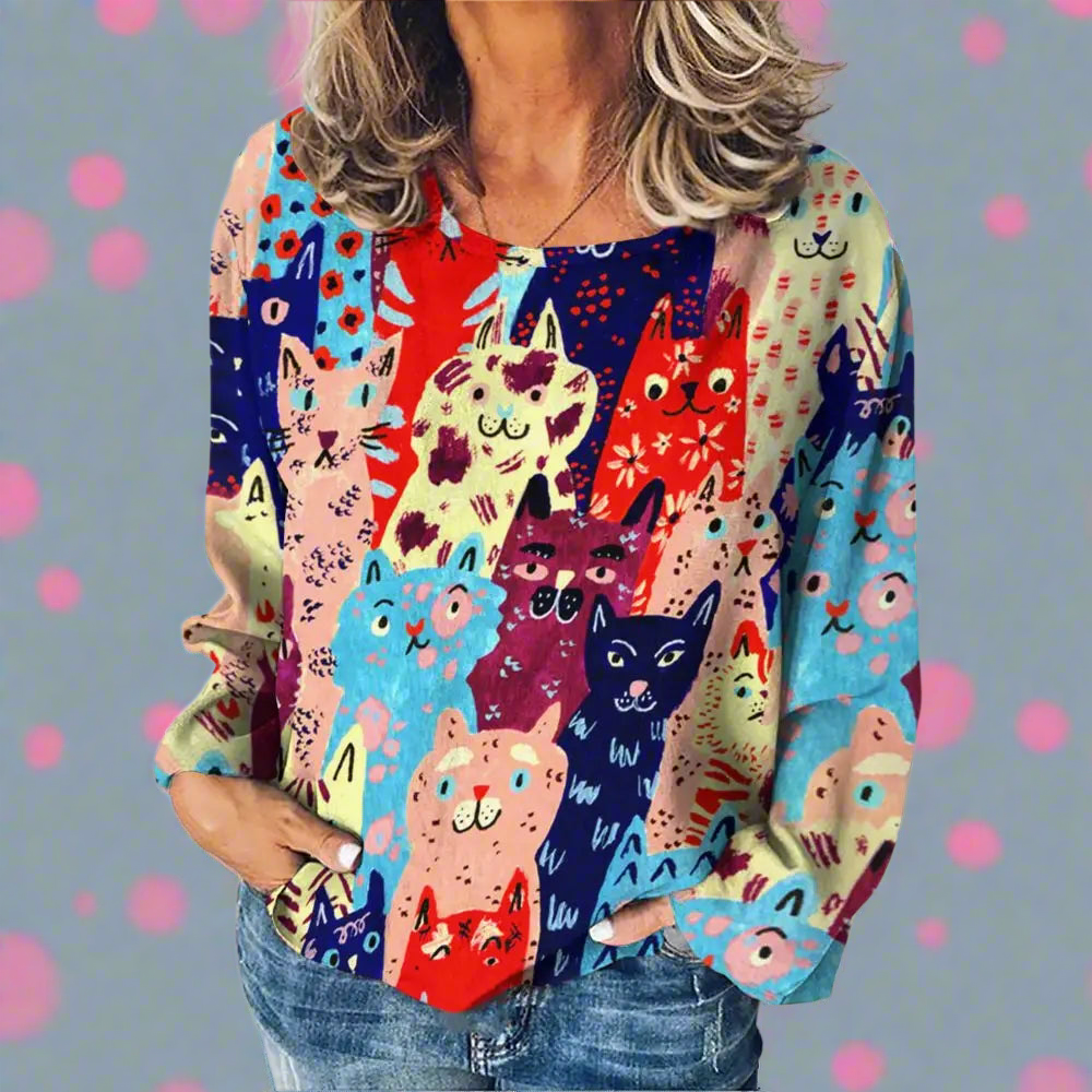 Stylish Cat Patchwork Unisex Sweatshirt (Size S to XXXL) Collection - Ltd Time Only!