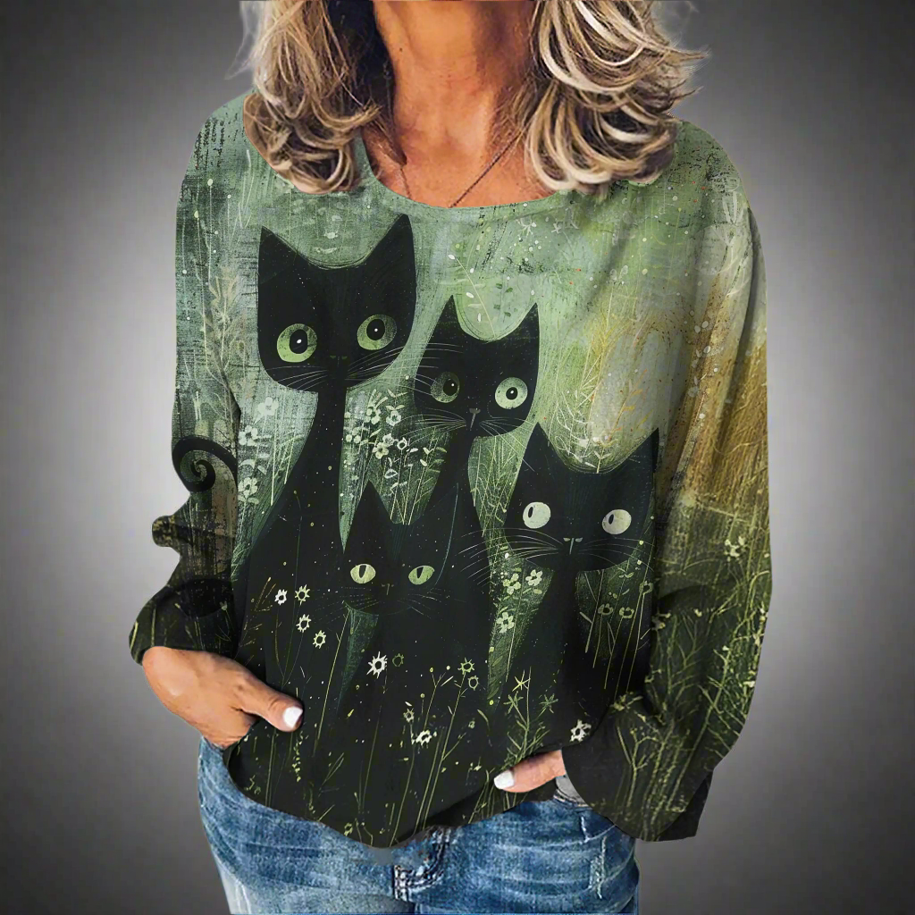 Stylish Cat Patchwork Unisex Sweatshirt (Size S to XXXL) Collection - Ltd Time Only!