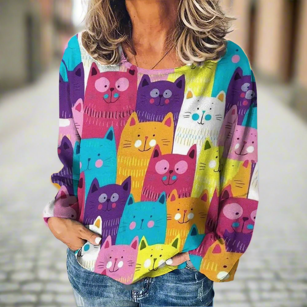 Stylish Cat Patchwork Unisex Sweatshirt (Size S to XXXL) Collection - Ltd Time Only!