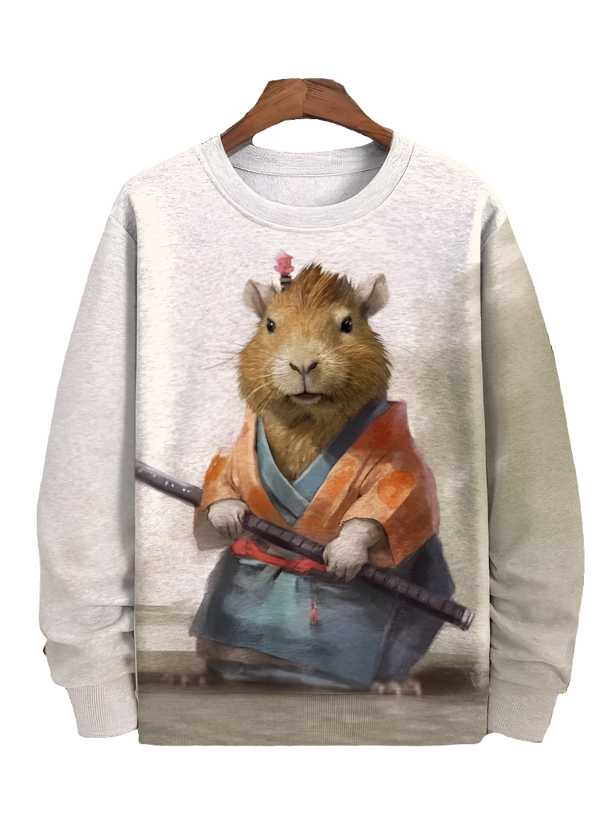 Cat Printed Japanese Art Prints Casual Sweatshirt Collection