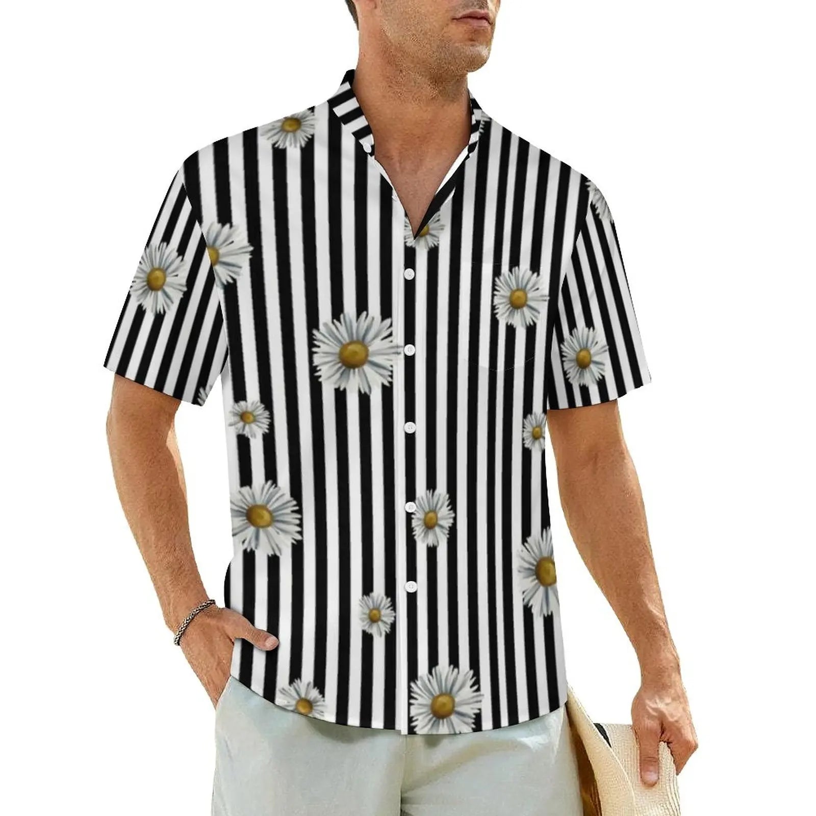 2.Men's Casual Funky Art Short Sleeve Collared Beach Shirts Collection