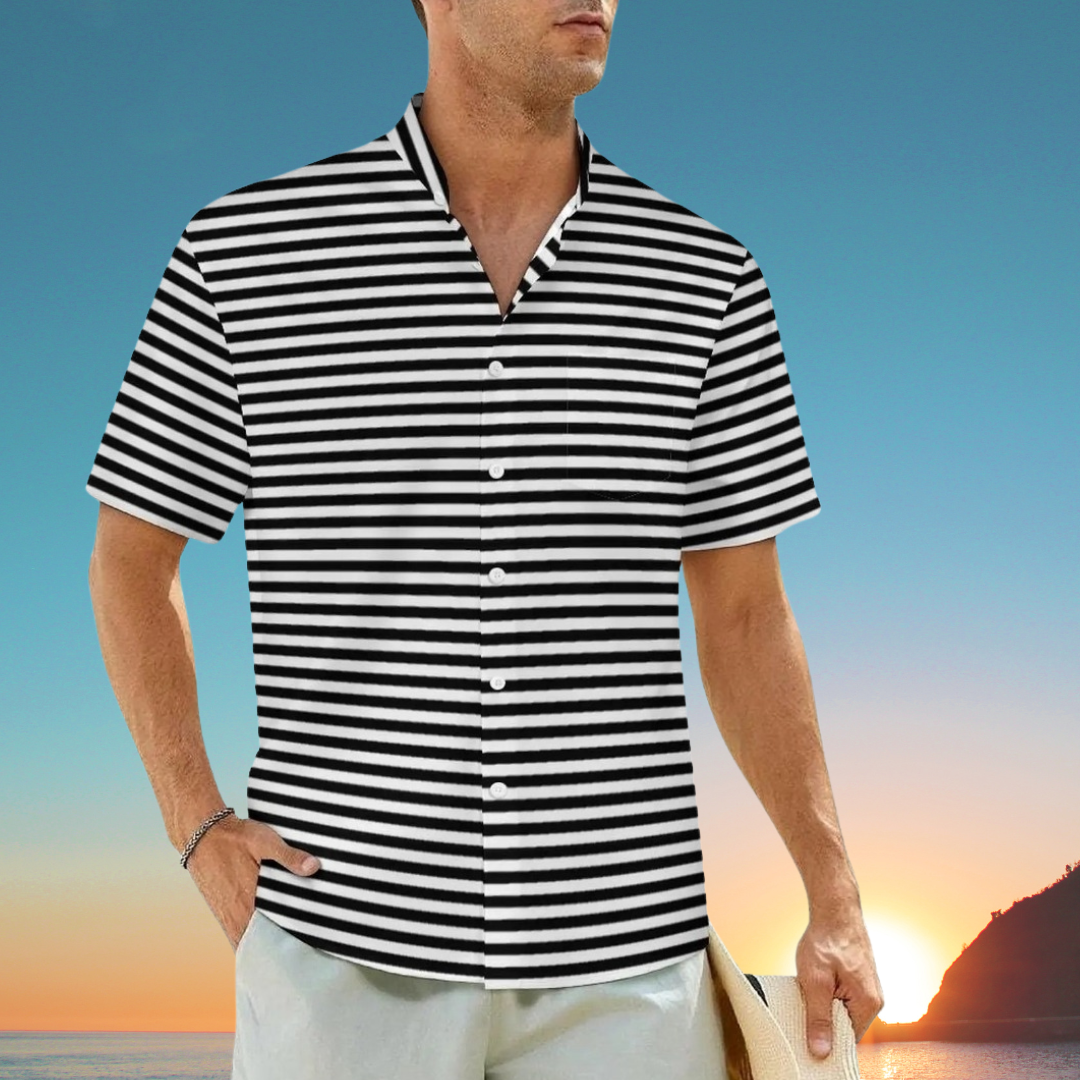 2.Men's Casual Funky Art Short Sleeve Collared Beach Shirts Collection