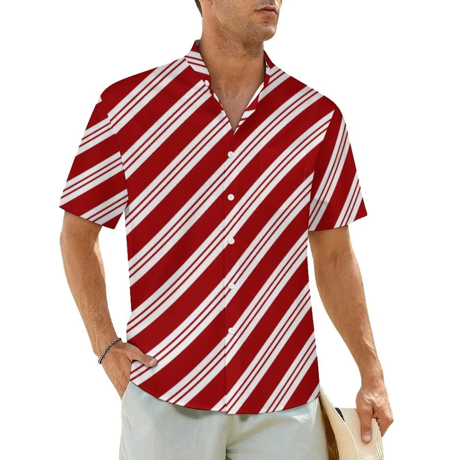 3.Men's Casual Funky Art Short Sleeve Collared Beach Shirts Collection