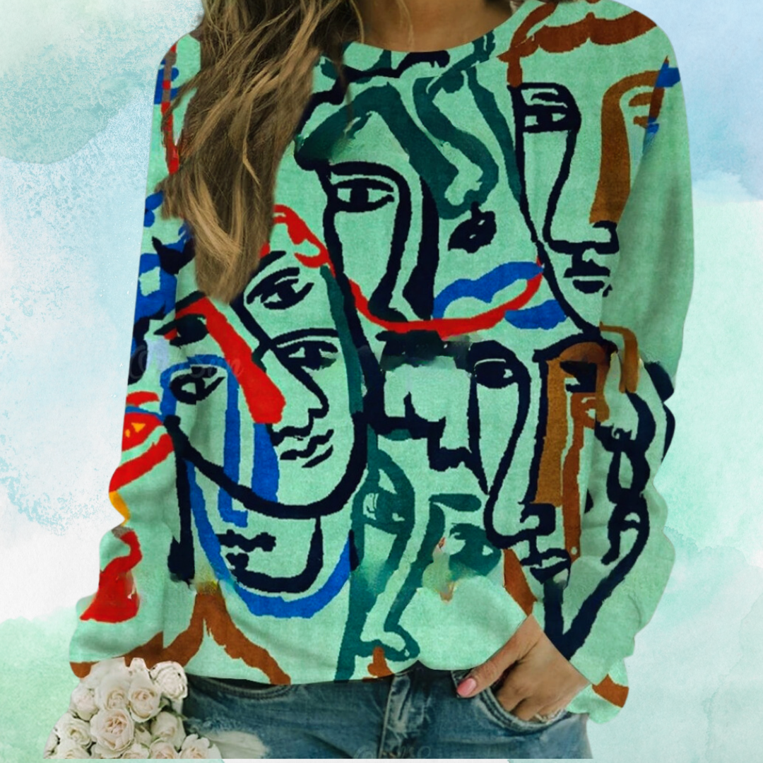 Unisex Geometric Abstract Face Art Sweatshirt Collection (Sizes S to XXXL) - Ltd Time Only!