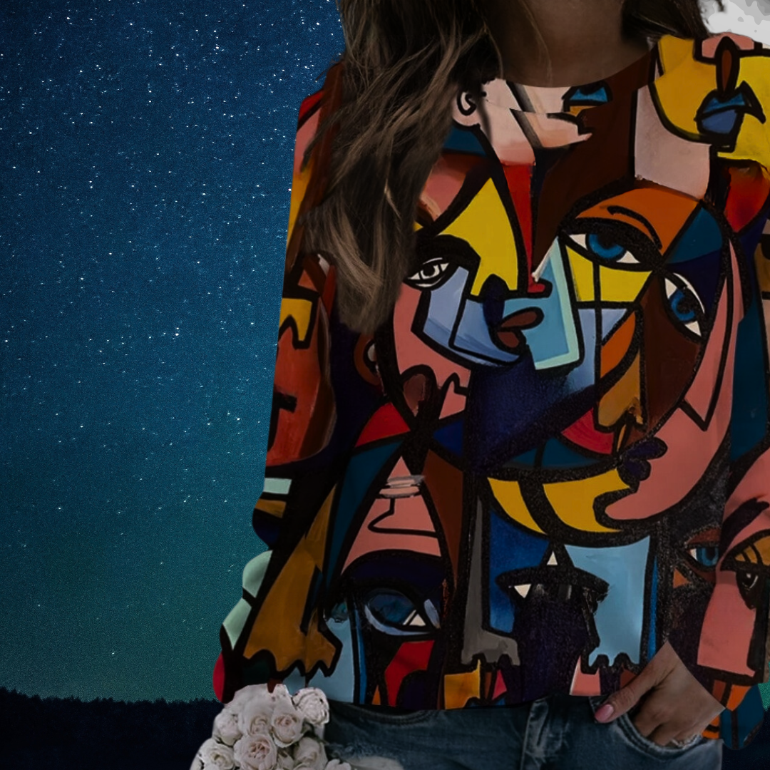 Unisex Geometric Abstract Face Art Sweatshirt Collection (Sizes S to XXXL) - Ltd Time Only!