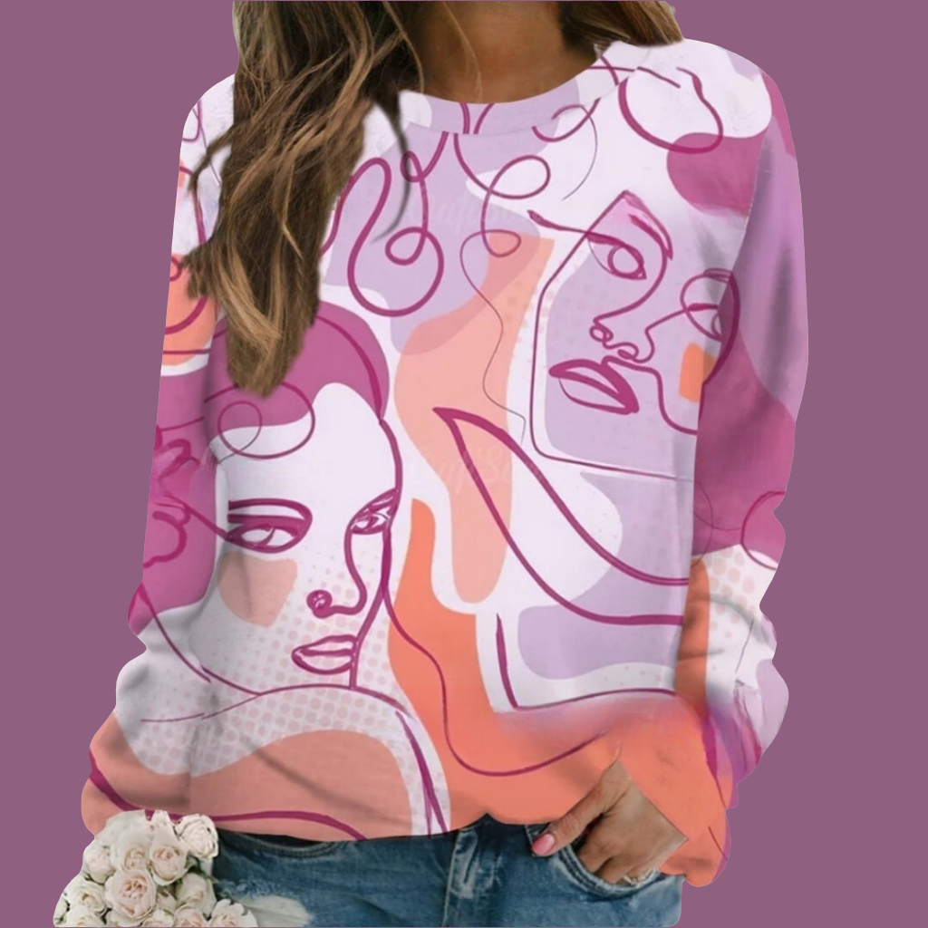 Unisex Geometric Abstract Face Art Sweatshirt Collection (Sizes S to XXXL) - Ltd Time Only!
