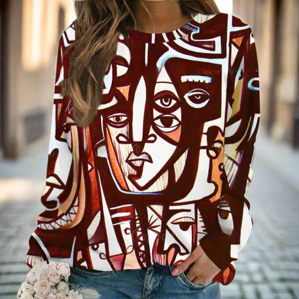 Unisex Geometric Abstract Face Art Sweatshirt Collection (Sizes S to XXXL) - Ltd Time Only!