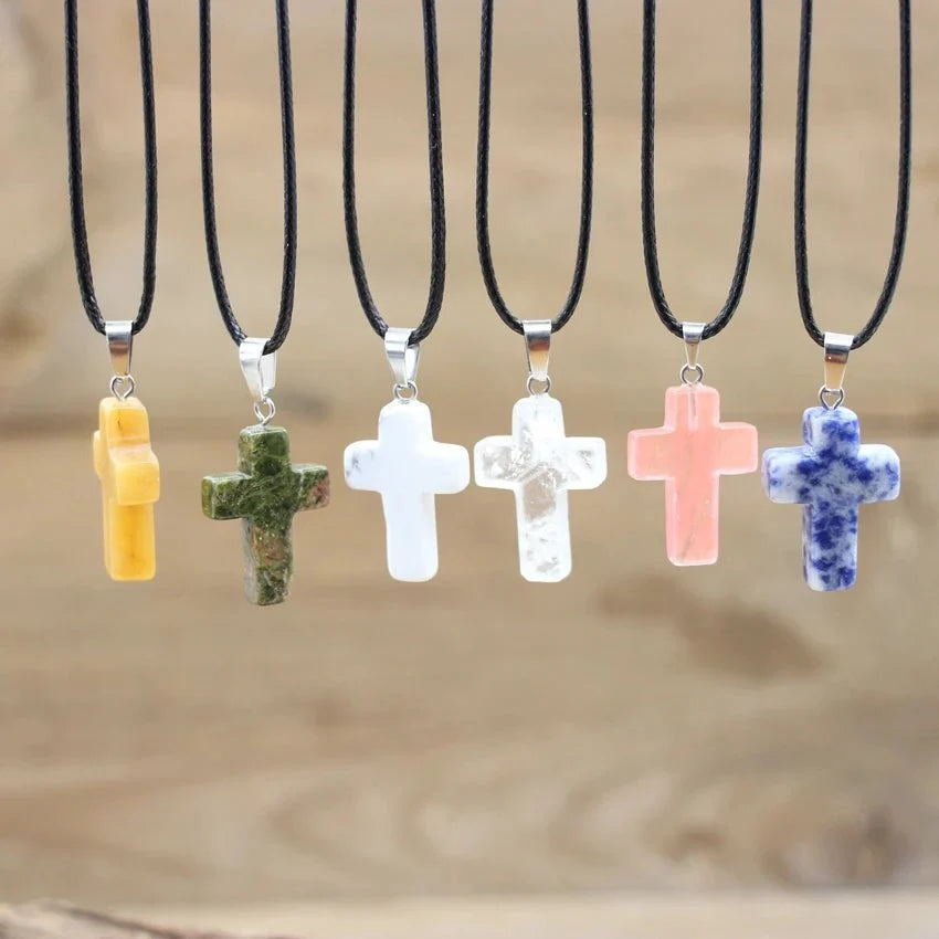 Crystal Quartz Cross Shape Pendant SELECTION