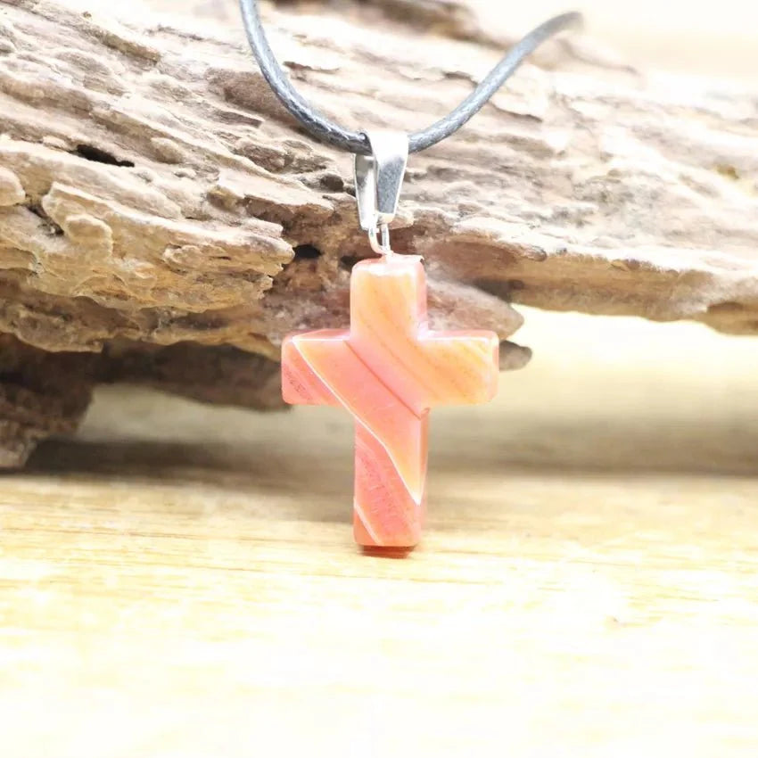 Crystal Quartz Cross Shape Pendant SELECTION