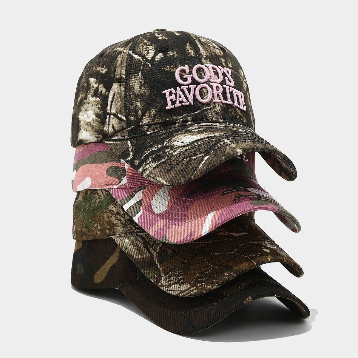 American Retro Baseball Cap, Outdoor Jungle Camouflage Distressed Hat