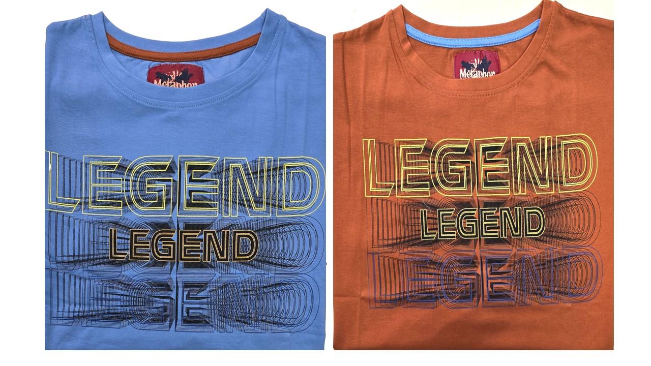 Metaphor Pure Cotton Legend Printed Tee Shirt (04003) in 2 Colours, 2XL - 8XL