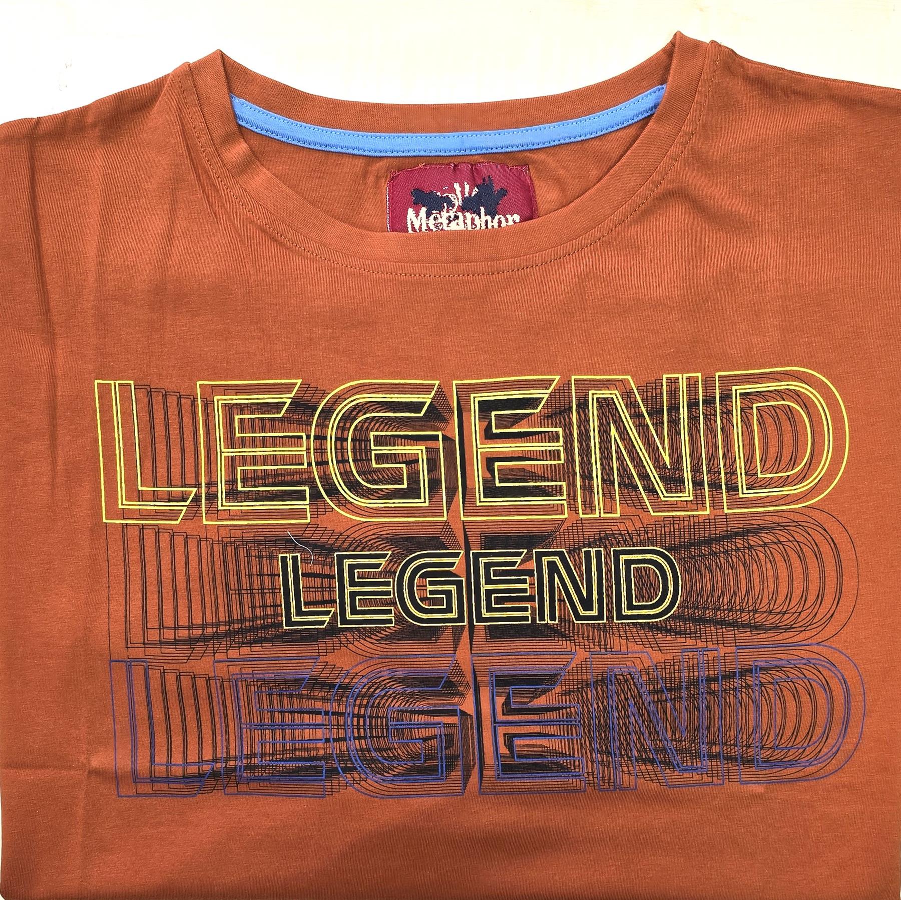 Metaphor Pure Cotton Legend Printed Tee Shirt (04003) in 2 Colours, 2XL - 8XL