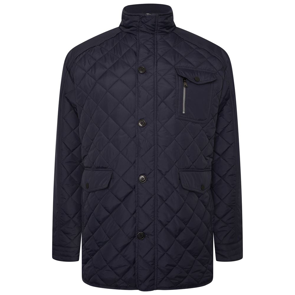 KAM Heritage Quilted Coat For Men in Navy, 2XL-8XL