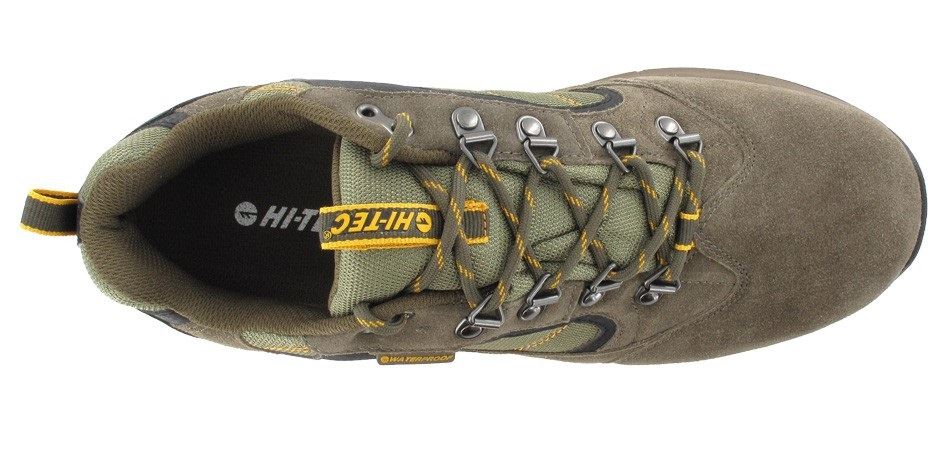 HI TECH EAGLE WATERPROOF WIDE MEN'S WALKING SHOE IN SMOKEY BROWN, TAUPE & GOLD UK7 EU(40) TO UK16 (EU50)