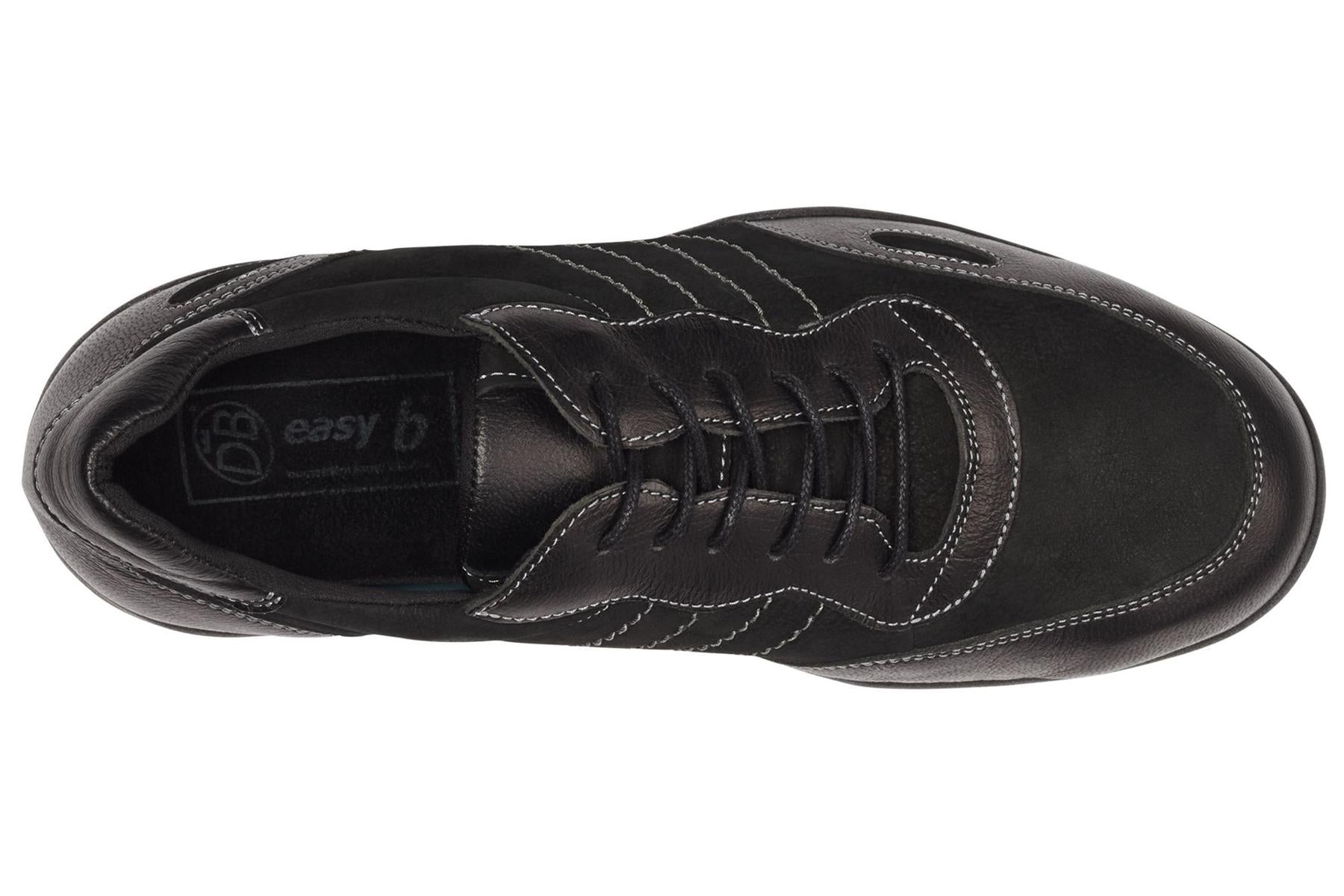 Men'S Casual Shoes (Seb)2V Wide Fit By Db Shoes in Black Nubuck