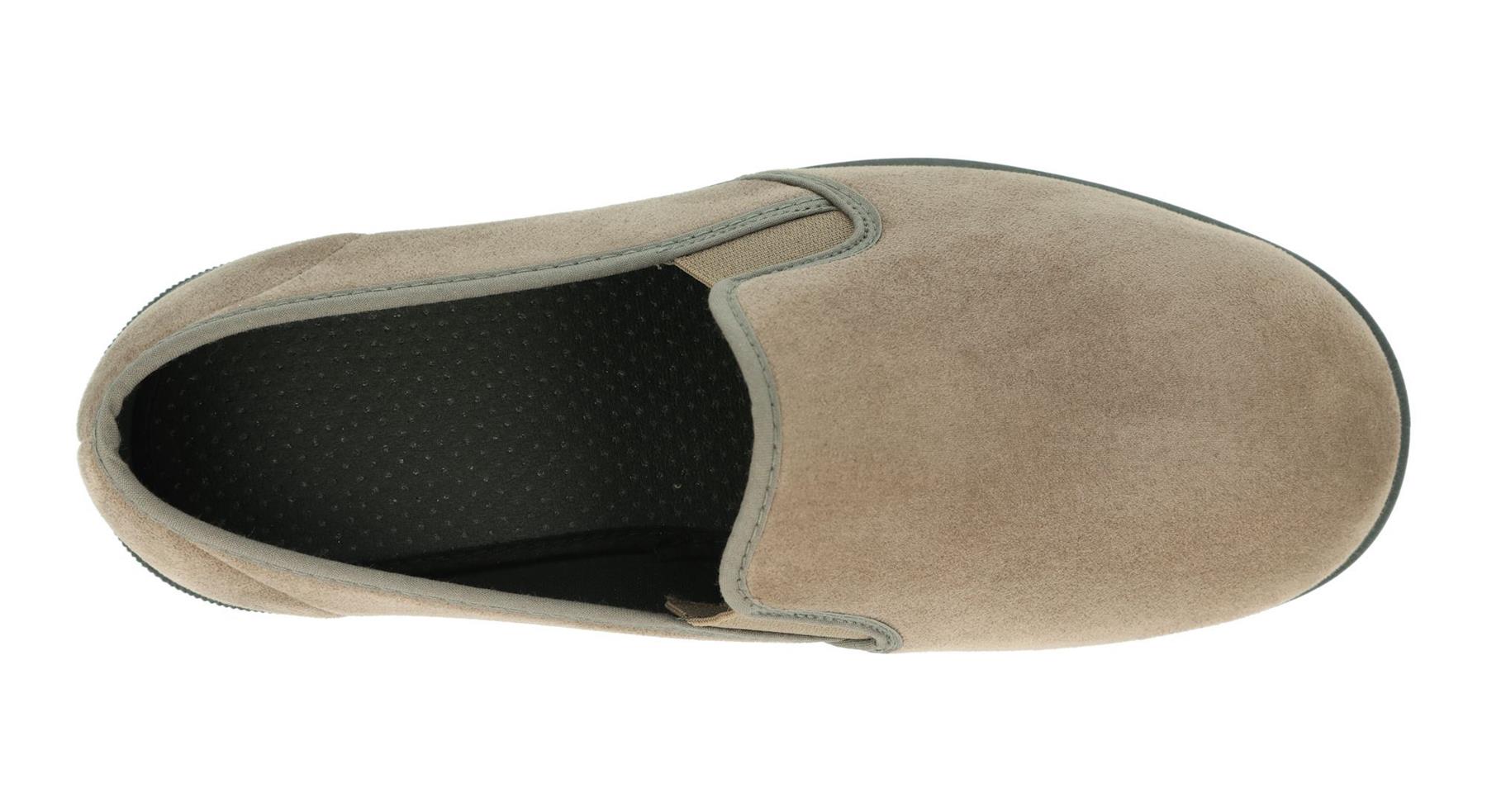 DB Shoes Men's 6V Fit Slip-On Classic Shoes in Taupe, Sizes 6 to 12