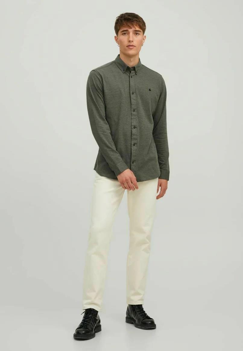 Jack & Jones Long Sleeves Shirt For Men (JJECLASSIC MELANGE) in 4 Colours, L-XL