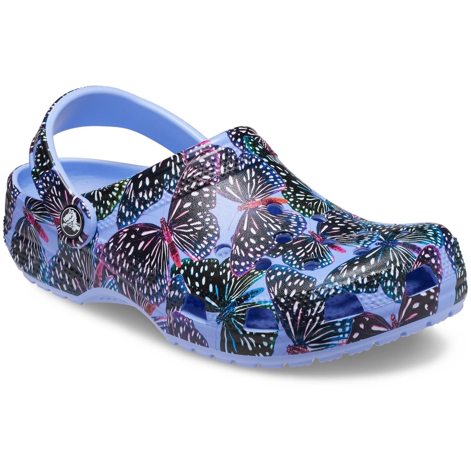 Crocs Unisex's Adult Classic Butterfly Clog in Moon Jelly/Multi 4 to 8