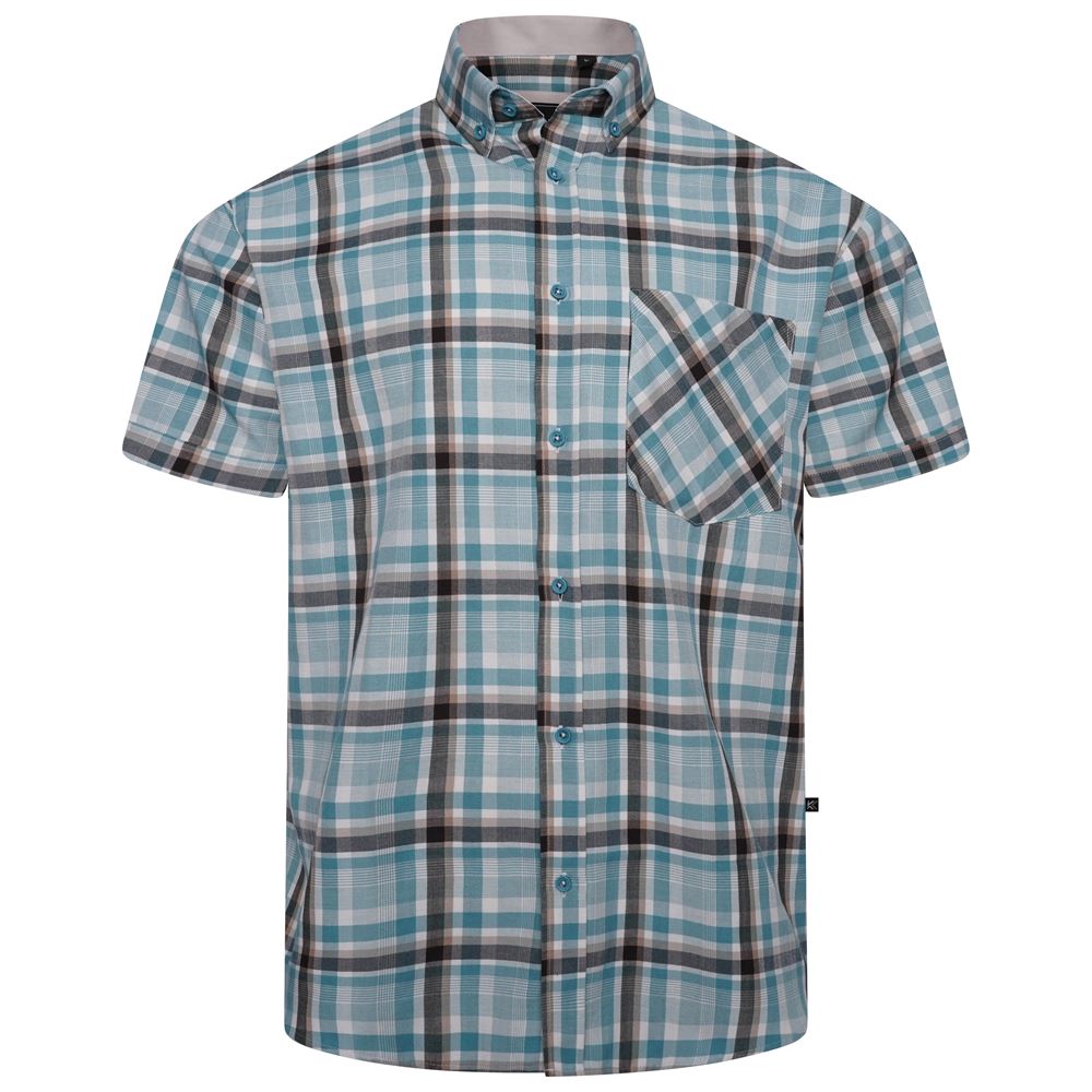 KAM Short Sleeve Check Shirt For Men in 2 Colours, 2XL-8XL