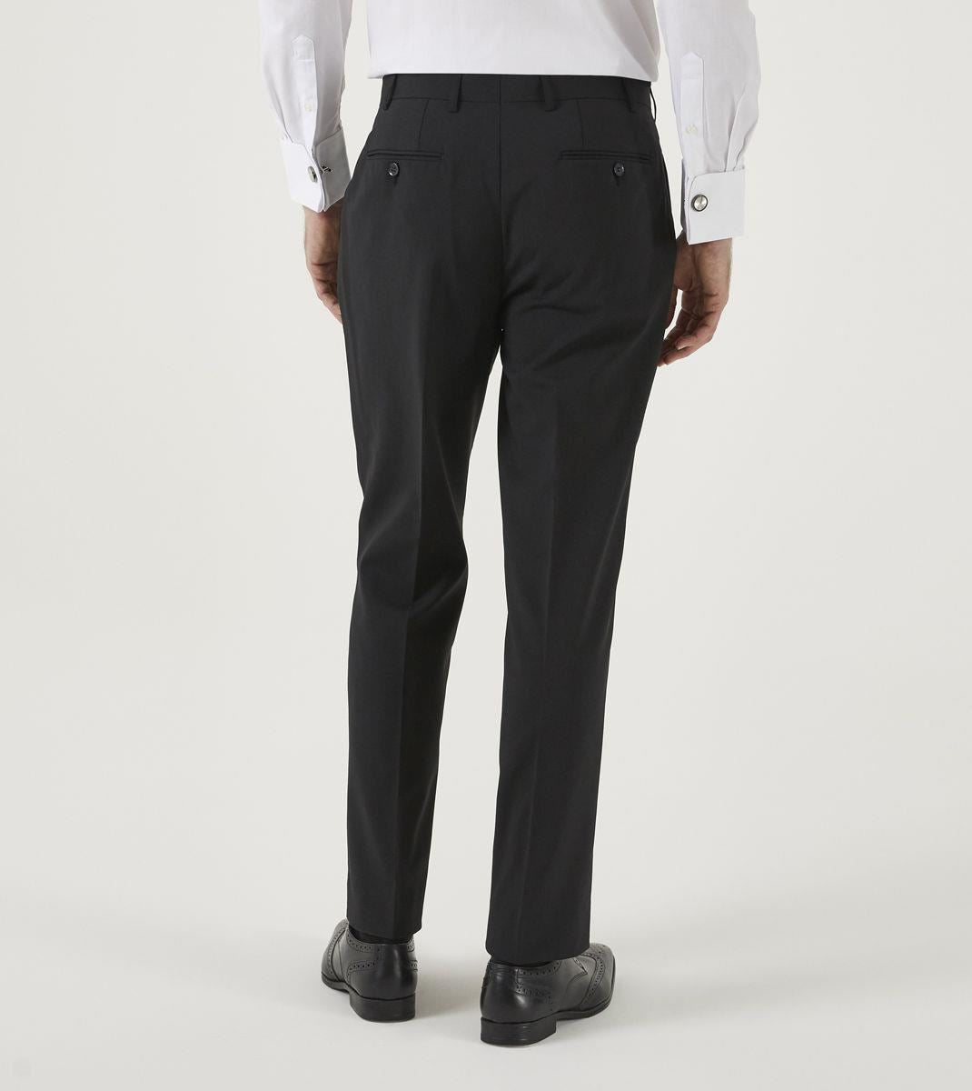 Skopes Men's Tailored Fit Darwin Suit Trouser in Black Waist 28 to 48